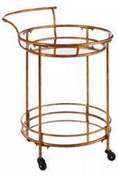Orsina Versatile Use 2 Tier Serving Trolley, Elegant Design Kitchen Trolley, Easy Mobility Storage Trolley For Home - thumbnail 2