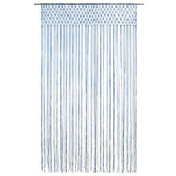 Berkfield Macrame Curtain Blue 140X240 Cm Cotton - thumbnail 3