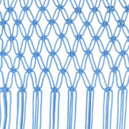 Berkfield Macrame Curtain Blue 140X240 Cm Cotton - thumbnail 5