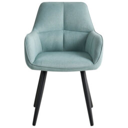 Beliani Set Of 2 Dining Chairs Tirano Faux Linen Light Blue - thumbnail 5