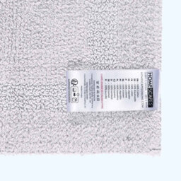 Homescapes Luxury Reversible Cotton Shower Mat - White - thumbnail 3