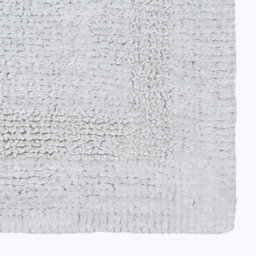 Homescapes Luxury Reversible Cotton Shower Mat - White - thumbnail 2