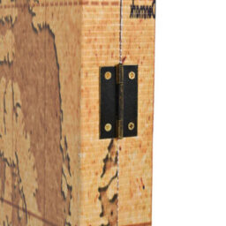 Berkfield Modern Folding Room Divider 160X170 Cm World Map Yellow - thumbnail 3