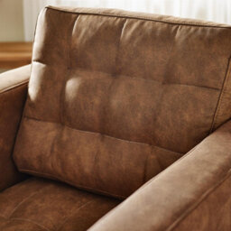 Furniturebox Uk Jenna Tan Faux Leather Armchair - thumbnail 4