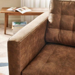 Furniturebox Uk Jenna Tan Faux Leather Armchair - thumbnail 5