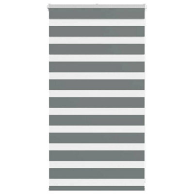 Berkfield Zebra Blind Dark Grey 70X100 Cm Fabric Width 65.9 Cm Polyester - image 1