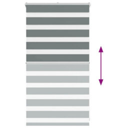 Berkfield Zebra Blind Dark Grey 70X100 Cm Fabric Width 65.9 Cm Polyester - thumbnail 5