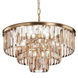 Luminosa Lighting Luminosa Maytoni Revero Classic 7 Light Pendant Ceiling Light Gold E14 - thumbnail 5