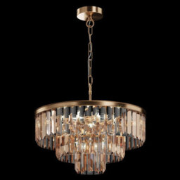 Luminosa Lighting Luminosa Maytoni Revero Classic 7 Light Pendant Ceiling Light Gold E14 - thumbnail 2