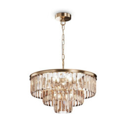 Luminosa Lighting Luminosa Maytoni Revero Classic 7 Light Pendant Ceiling Light Gold E14 - thumbnail 4