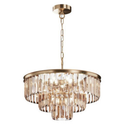 Luminosa Lighting Luminosa Maytoni Revero Classic 7 Light Pendant Ceiling Light Gold E14 - thumbnail 3
