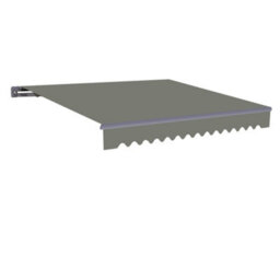 Sundaze 3.5M X 2.5M Manual Awning Retractable Gazebo Canopy Outdoor Patio Garden Sun Shade Shelter Grey - thumbnail 3