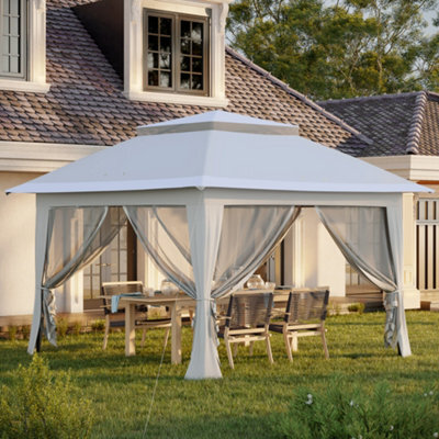 Outsunny 3.6 X 3.6M Pop-Up Tent Gazebo Instant Canopy Steel W/ Bag - image 1