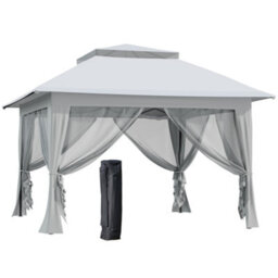 Outsunny 3.6 X 3.6M Pop-Up Tent Gazebo Instant Canopy Steel W/ Bag - thumbnail 2