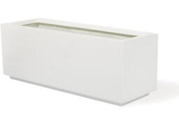 Primrose White Gloss Fibreglass Garden Indoor Outdoor Trough Planter 120Cm - thumbnail 4