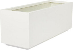 Primrose White Gloss Fibreglass Garden Indoor Outdoor Trough Planter 120Cm - thumbnail 2