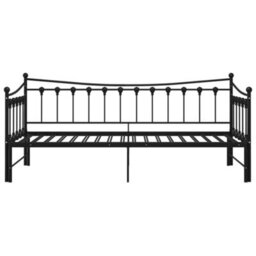 Vidaxl Pull-Out Sofa Bed Frame Without Mattress Black Metal 90X200 Cm - thumbnail 8