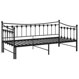 Vidaxl Pull-Out Sofa Bed Frame Without Mattress Black Metal 90X200 Cm - thumbnail 6