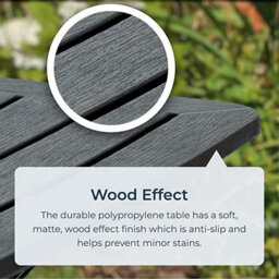 idooka Folding Camping Set 3 Piece Furniture Outdoor Leisure Garden Patio Portable Table & Chairs Black - thumbnail 5