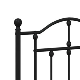 Berkfield Metal Bed Frame With Headboard And Footboard Black 150X200 Cm - thumbnail 8