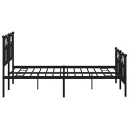 Berkfield Metal Bed Frame With Headboard And Footboard Black 150X200 Cm - thumbnail 6