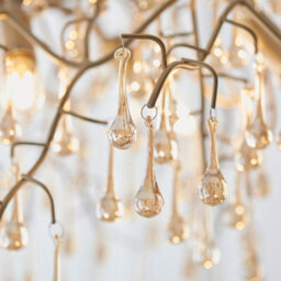 Luminosa Lighting Luminosa Rimini Pendant Ceiling Light Aged Gold Paint, Champagne Lustre Glass - thumbnail 5