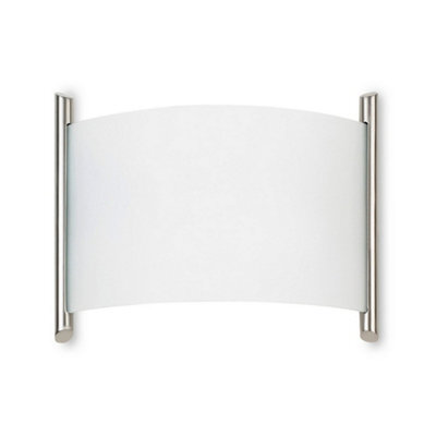 Luminosa Lighting Luminosa Niza Flush Wall Fixture Satin Nickel E27 60W 970Lm