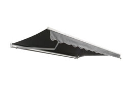Introll Int400 - Half Cassette Retractable Garden Patio Awnings Manual + Electric, White Frame - Grey Fabric - 4.5M X 3M - thumbnail 2