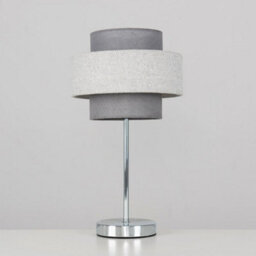 Valuelights Weaver Pair Of Touch Table Lamps With Herringbone Grey Shade - thumbnail 2
