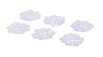 GoodHome Koros Transparent Pebbles Pebble Bath & Shower Mat (L)12Cm (W)12Cm - image 1