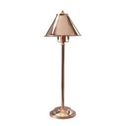 Elegant Polished Copper Led Table Lamp With Stylish Stem For Home And Office