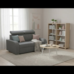 Oslo M 2 Living Room Sofa Adjustable Headrests Mdf Chipboard Frame Polyurethane Foam 170X100X85 100Cm Grey - thumbnail 3
