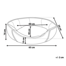Beliani  Pet Bed Candir Linen Grey - thumbnail 3