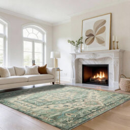 Bedlooms Ember Cashmere Rug 240X320Cm, Tribal Geometric Medallion, Anti Slip, Stain Resistant, Large Living Area Rug - thumbnail 8