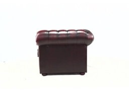 Chesterfield 3 Seater Antique Oxblood Red Leather Sofa Bespoke In Classic Style - thumbnail 6