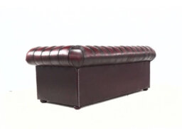 Chesterfield 3 Seater Antique Oxblood Red Leather Sofa Bespoke In Classic Style - thumbnail 7