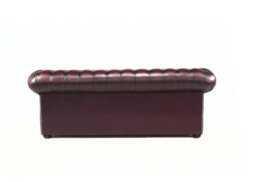 Chesterfield 3 Seater Antique Oxblood Red Leather Sofa Bespoke In Classic Style - thumbnail 8