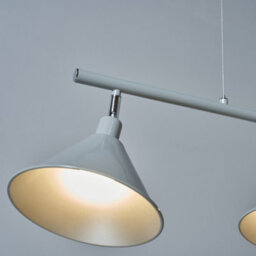 Valuelights Brisner 3 Way Suspended Ceiling Light With Grey/silver Metal Cone Shades - Includes 4W Led Golfball Bulb 3000K - thumbnail 3
