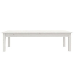 Berkfield Coffee Table White 110X50X30 Cm Solid Wood Pine - thumbnail 3