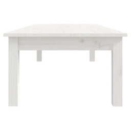 Berkfield Coffee Table White 110X50X30 Cm Solid Wood Pine - thumbnail 4
