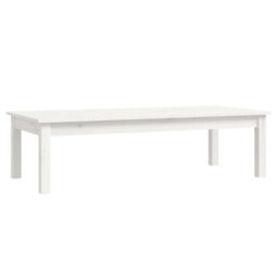 Berkfield Coffee Table White 110X50X30 Cm Solid Wood Pine - thumbnail 2