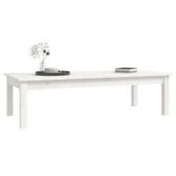 Berkfield Coffee Table White 110X50X30 Cm Solid Wood Pine - thumbnail 6