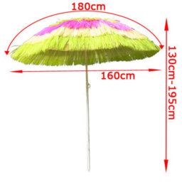 Sundaze 1.6M Multi-Colour Hawaiian Parasol Outdoor Beach Patio Umbrella Uv Protection - thumbnail 6