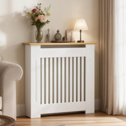 Fativo Vertical Radiator Cover Grill Shelf Cabinet Mdf Wood Modern Traditional Furniture (H 830 X W 780 X D 200 mm) - thumbnail 8