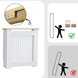Fativo Vertical Radiator Cover Grill Shelf Cabinet Mdf Wood Modern Traditional Furniture (H 830 X W 780 X D 200 mm) - thumbnail 5