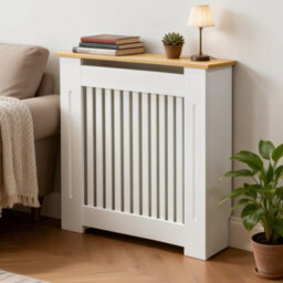 Fativo Vertical Radiator Cover Grill Shelf Cabinet Mdf Wood Modern Traditional Furniture (H 830 X W 780 X D 200 mm)