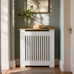 Fativo Vertical Radiator Cover Grill Shelf Cabinet Mdf Wood Modern Traditional Furniture (H 830 X W 780 X D 200 mm) - thumbnail 7