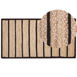 Beliani Rug Karadona Beige 80 X 150 Cm Jute - thumbnail 1