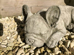 Burgess French Bulldog Stone Statue Outdoor Garden Ornament Puppy Dog British Made Sculpture - thumbnail 3