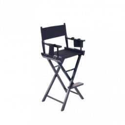 Oypla Professional Black Wooden Folding Director Makeup Chair With 2 Storage Pouches - thumbnail 6